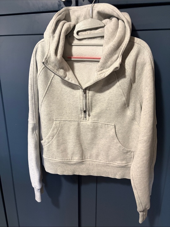 lululemon athletica Tops - lululemon athletica Light Gray Half-Zip Hoodie